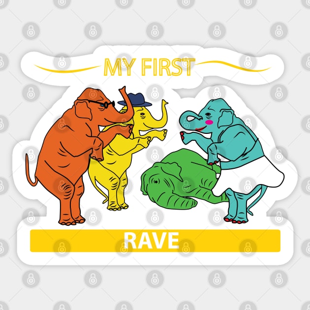 My first rave Sticker by Nosa rez